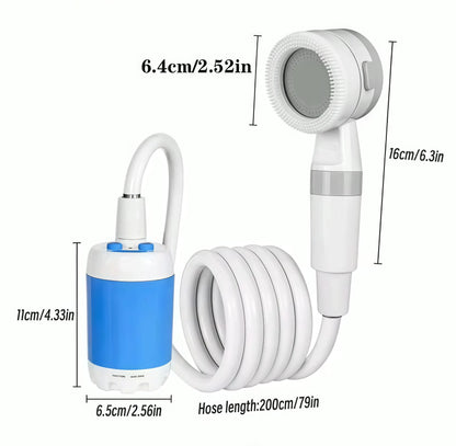 Portable Electric Handheld Shower – Outdoor Camping Shower Kit for Hiking, Pet Cleaning, Car Washing, Travel & Apartment Use