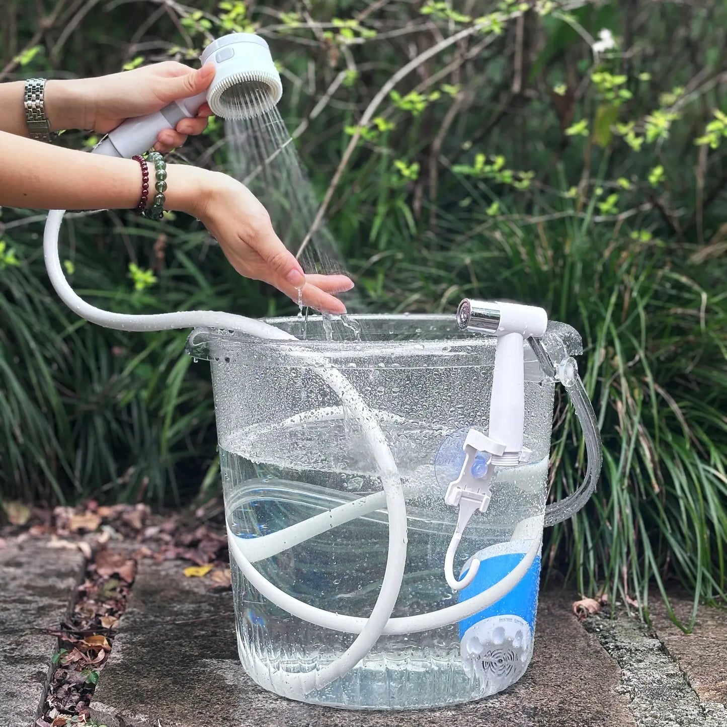 Portable Electric Handheld Shower – Outdoor Camping Shower Kit for Hiking, Pet Cleaning, Car Washing, Travel & Apartment Use