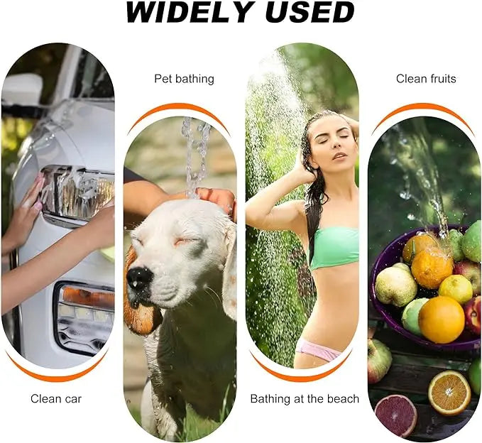 Portable Electric Handheld Shower – Outdoor Camping Shower Kit for Hiking, Pet Cleaning, Car Washing, Travel & Apartment Use